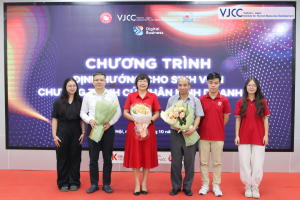 CHƯƠNG TRÌNH ĐỊNH HƯỚNG CHO SINH VIÊN CỬ NHÂN CHUYÊN NGÀNH  KINH DOANH SỐ VIỆN VJCC VÀ GIAO LƯU VỚI SINH VIÊN VIỆN TRÍ TUỆ NHÂN TẠO, TRƯỜNG ĐẠI HỌC CÔNG NGHỆ, ĐHQGHN